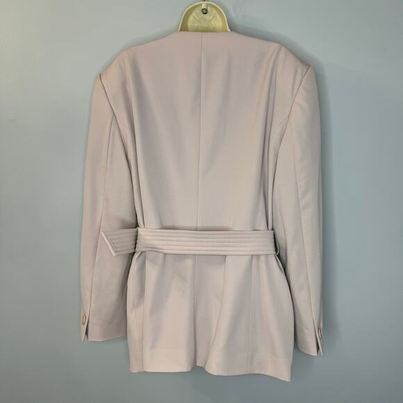 ESCADA Wool Jacket Lavender Buckle Belted Safari Classic Mature Women's 44 L - Picture 8 of 16